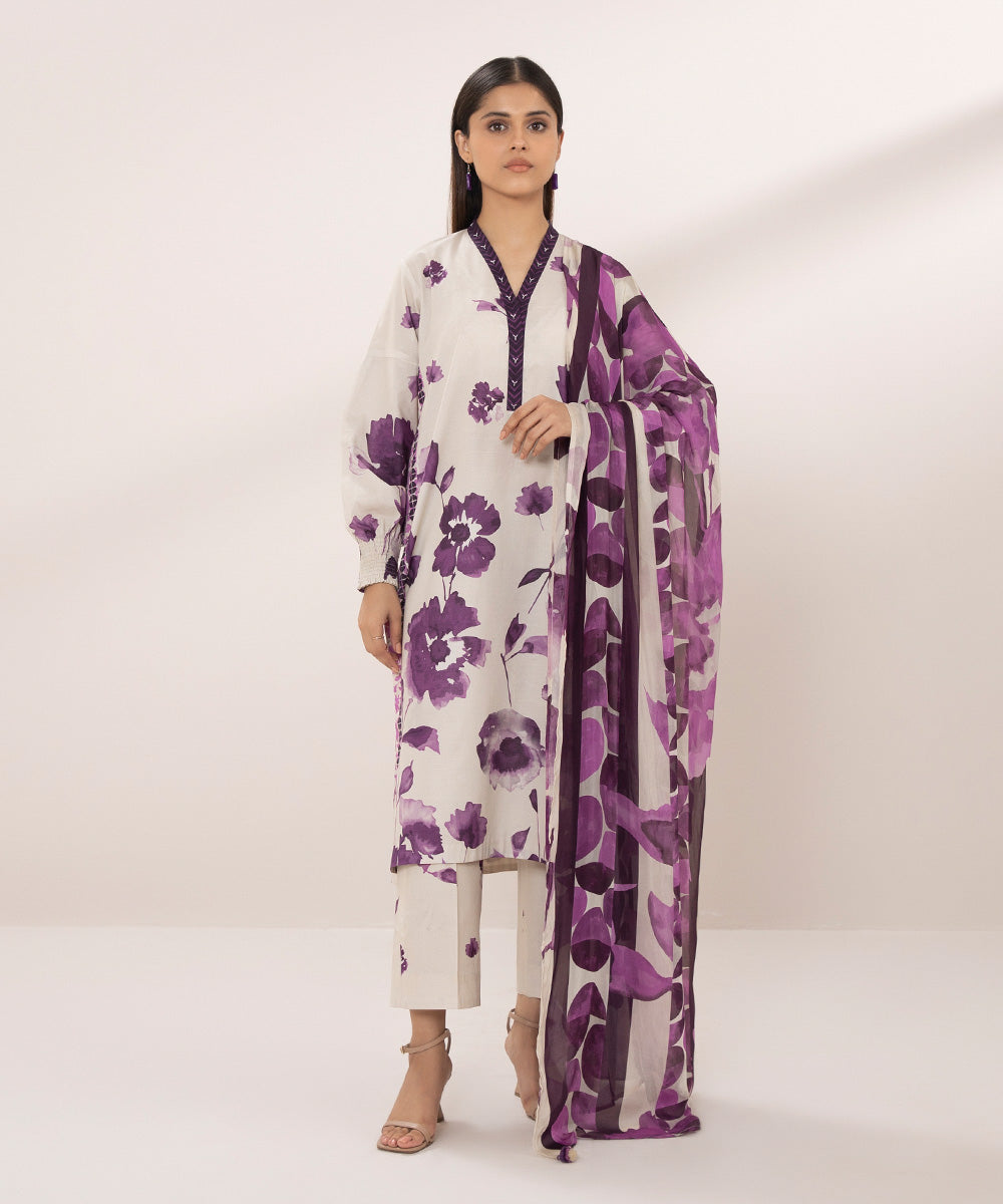 3 Piece - Printed Lawn Suit