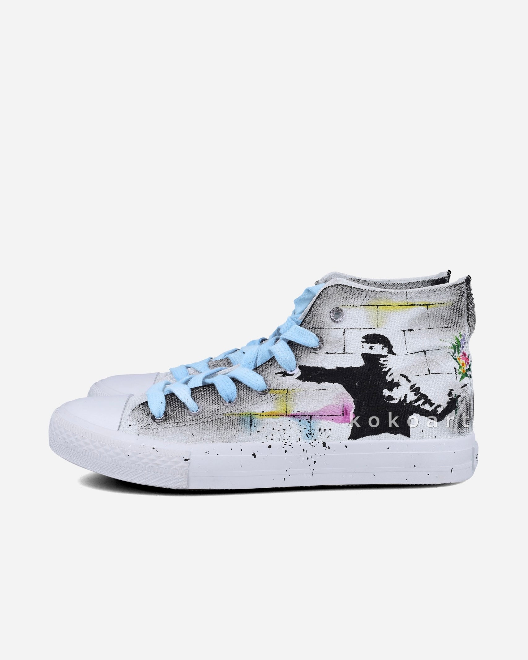 Banksy Hand Painted Shoes