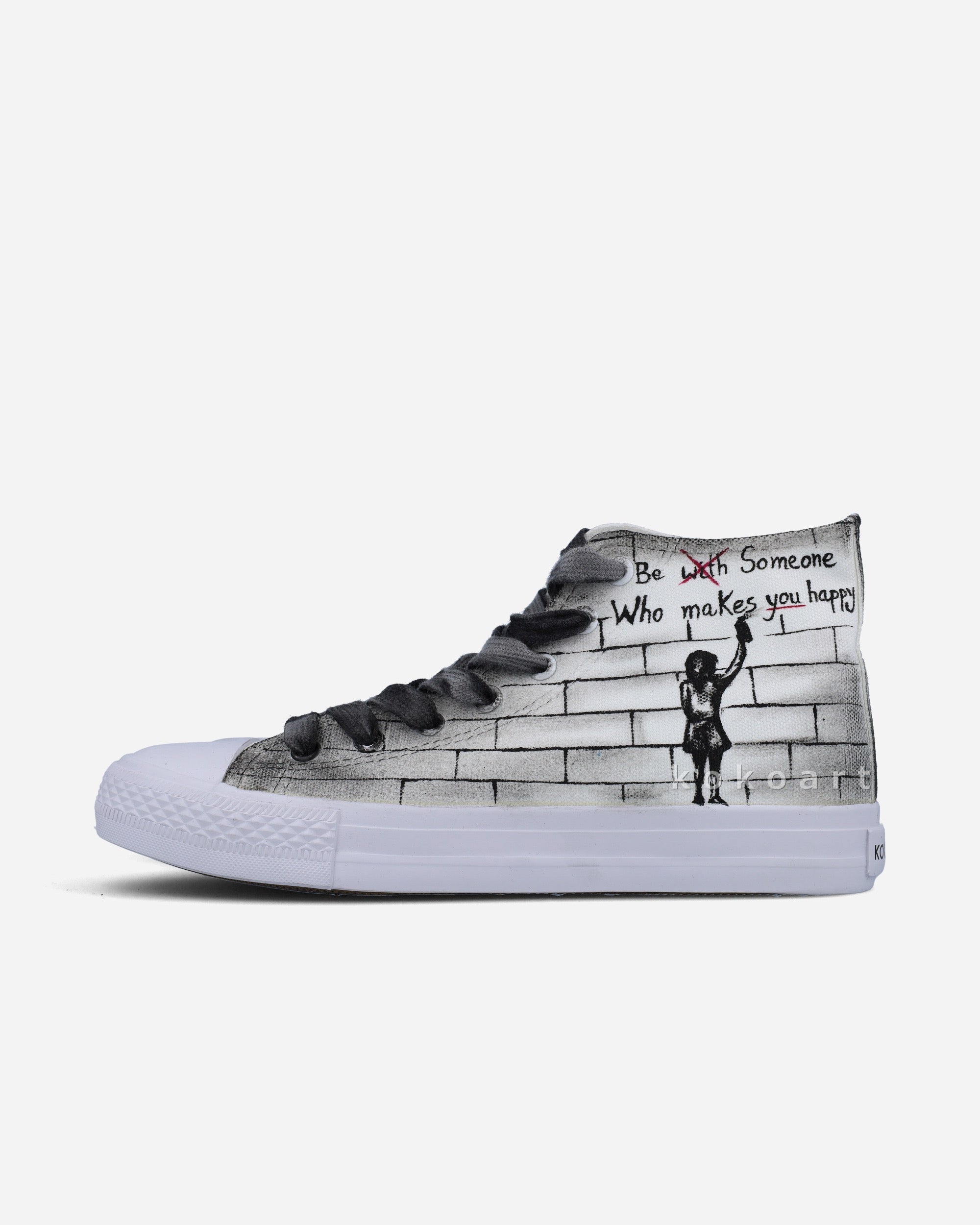 Banksy Hand Painted Shoes