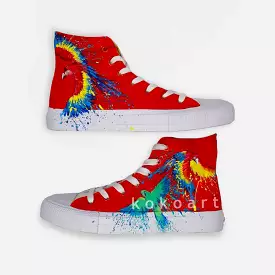 Birds Hand Painted Shoes