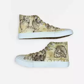 Body Anatomy Hand Painted Shoes