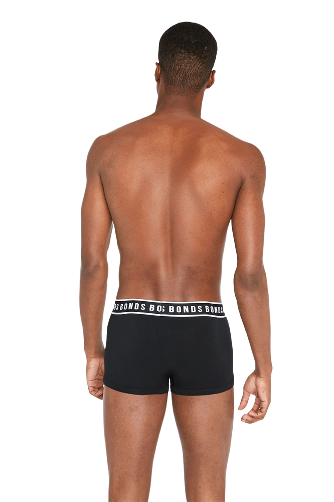 Bonds Mens Fit Trunk Cotton Underwear Nu Black