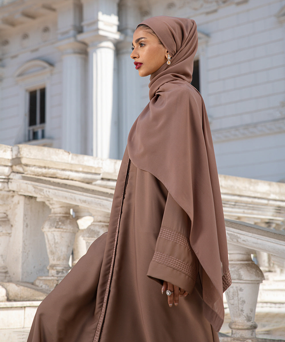 Button Through Abaya Set