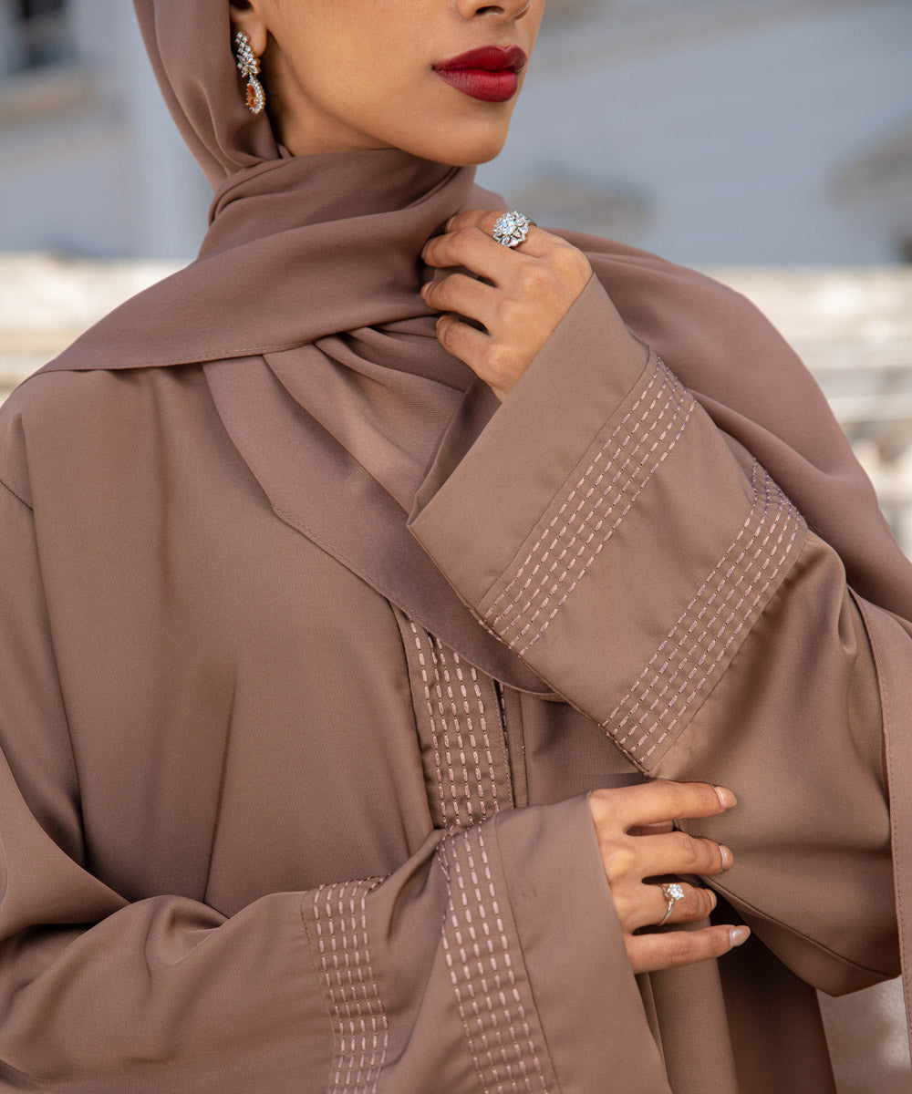 Button Through Abaya Set