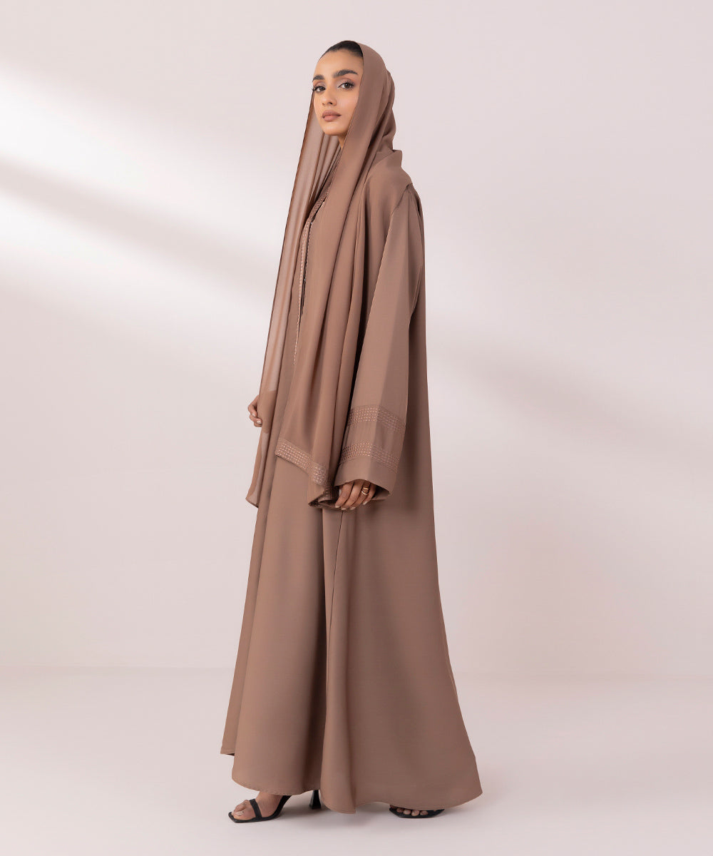 Button Through Abaya Set