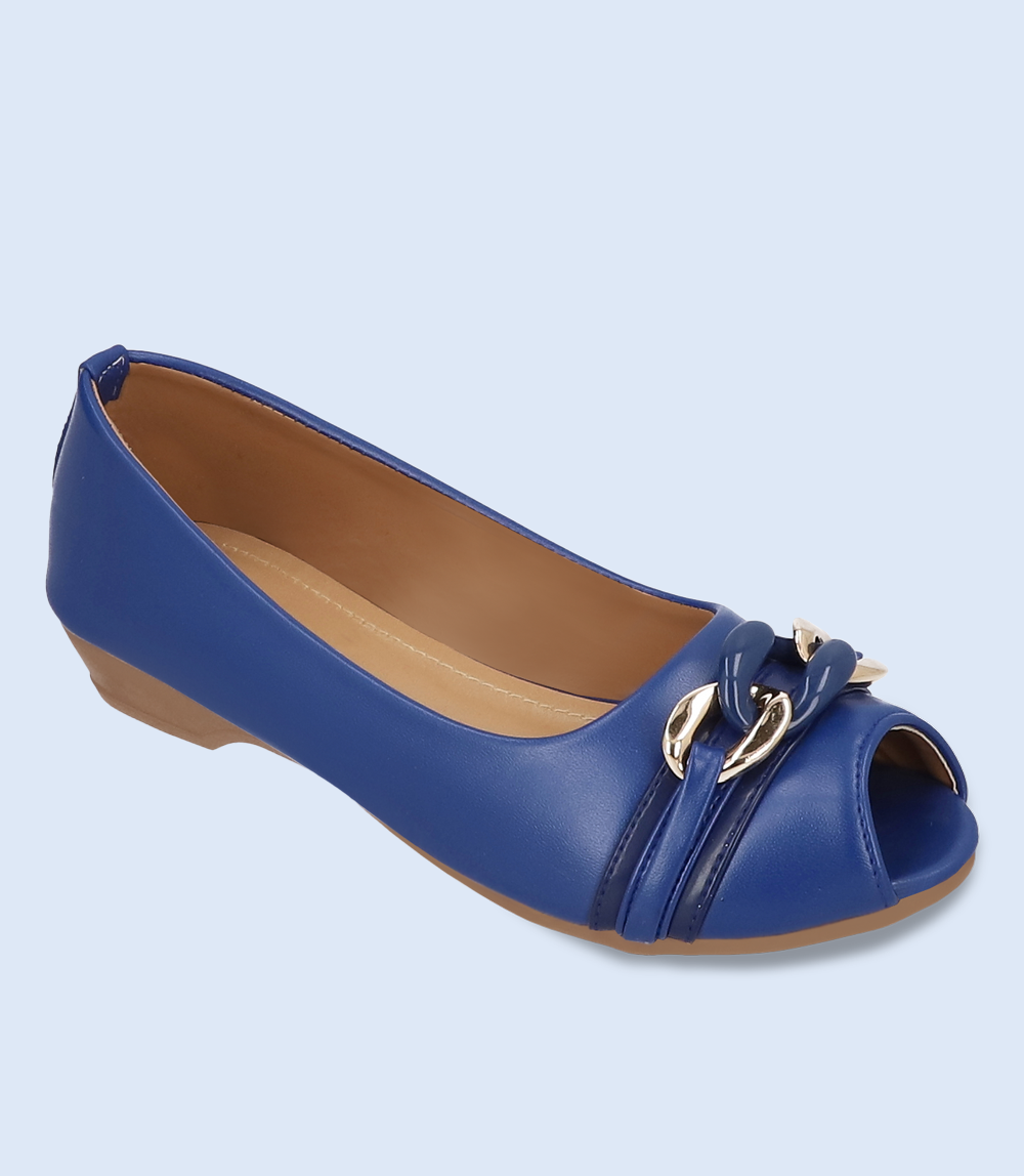 BW6285-NAVY-Women Casual Peep Toe's