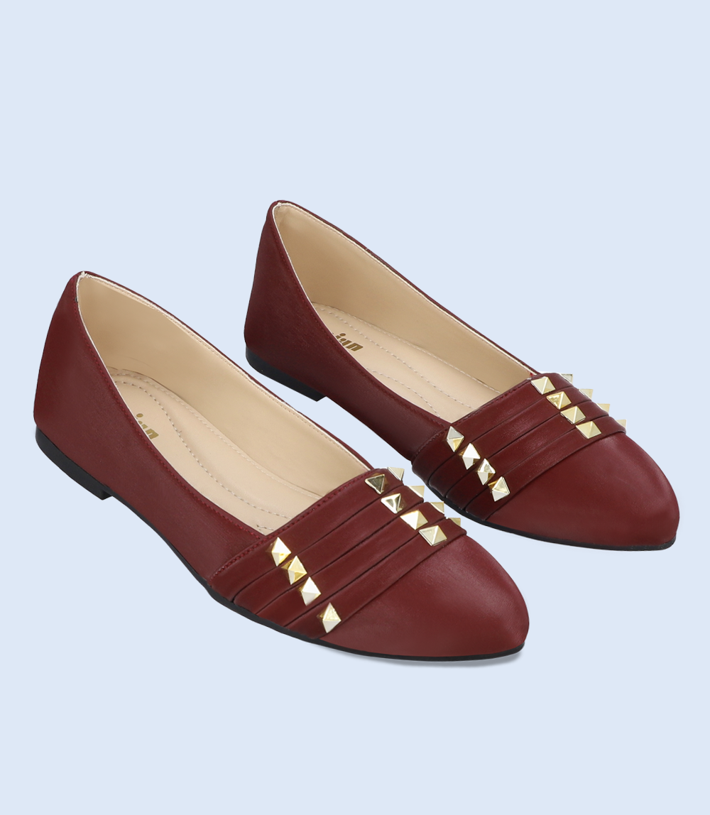 BW6998-MAROON-Women Casual Pumps