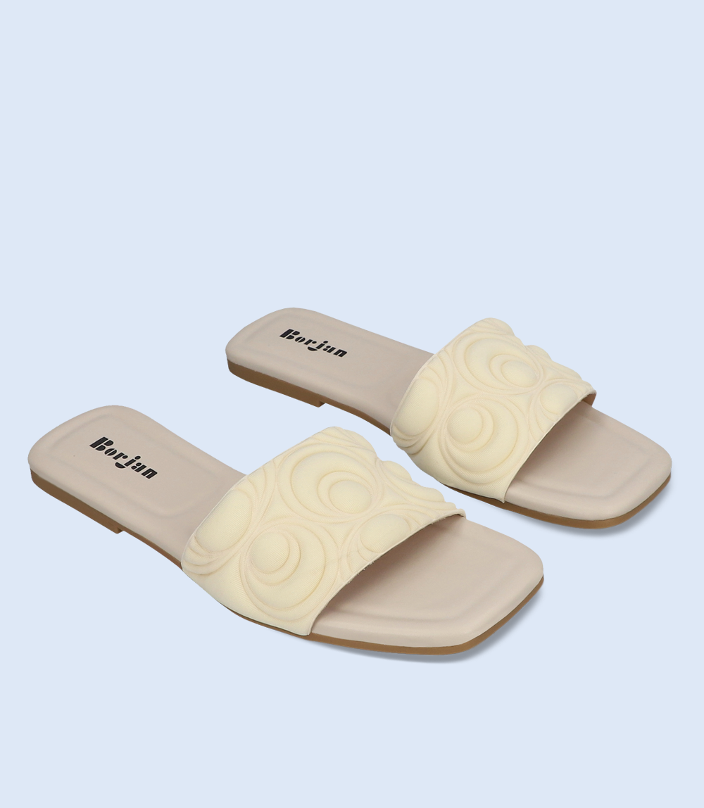 BW7341-IVORY-Women Casual Slipper