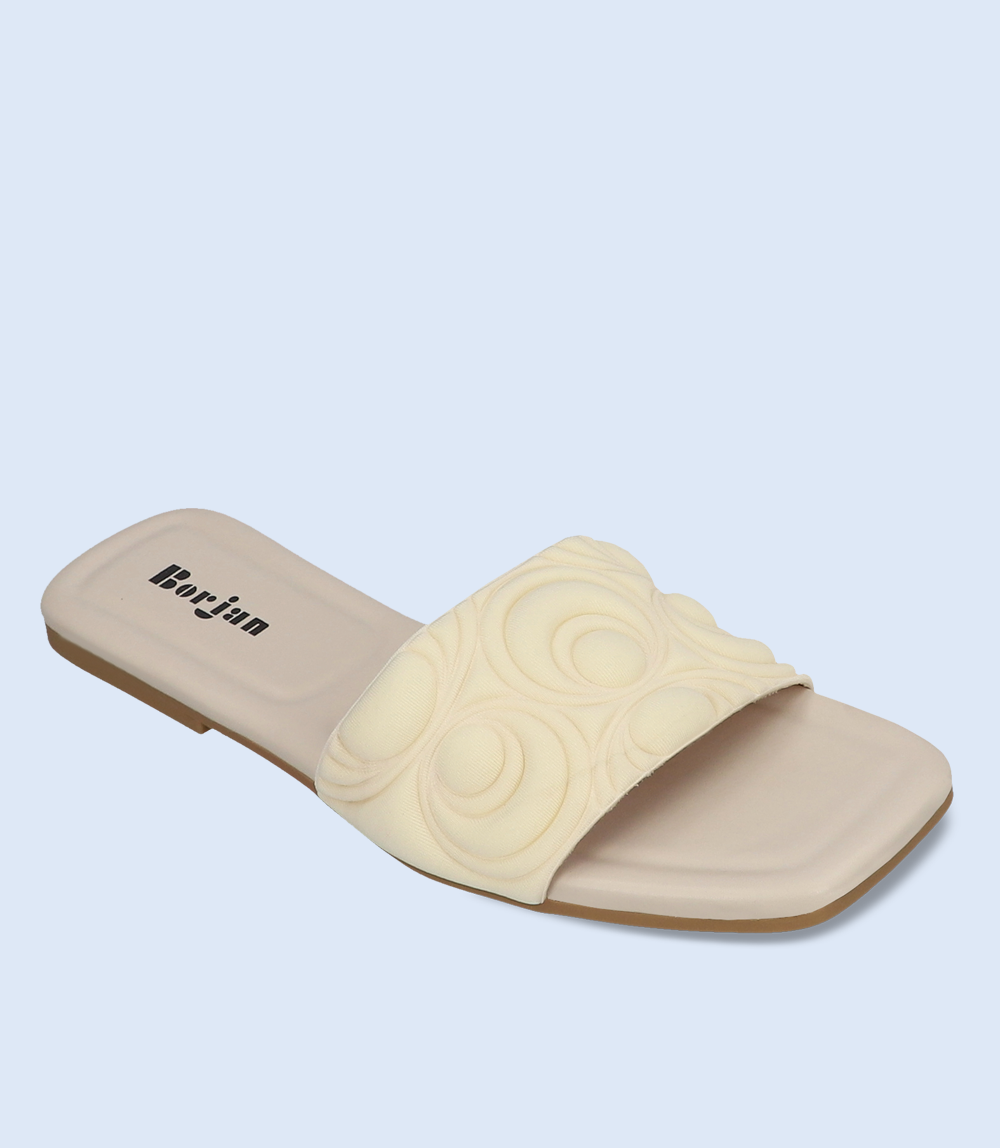 BW7341-IVORY-Women Casual Slipper