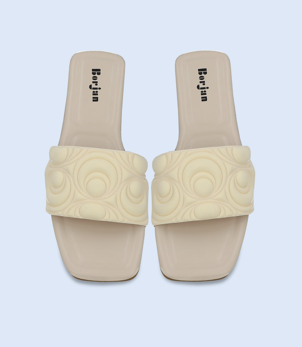 BW7341-IVORY-Women Casual Slipper