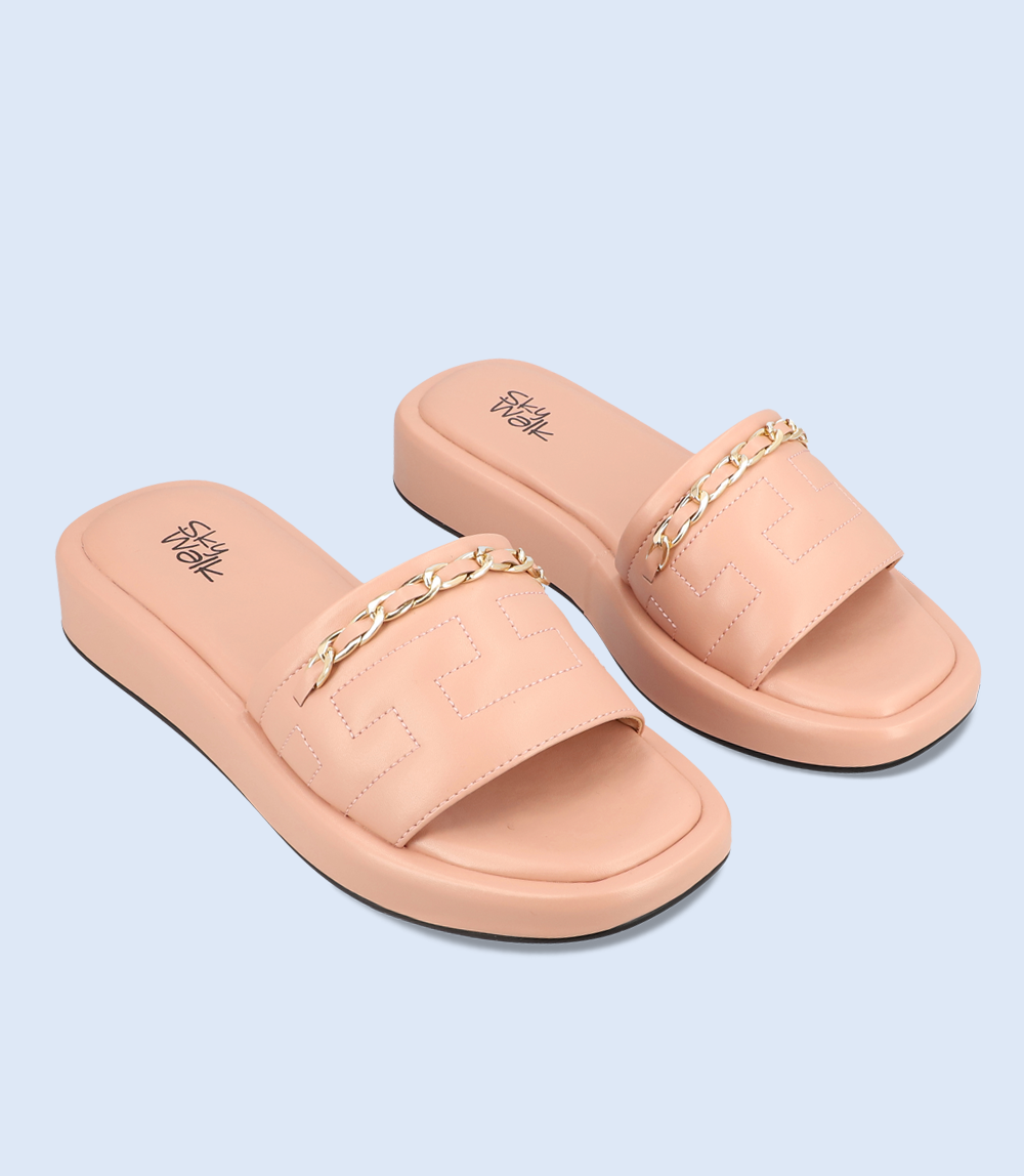 BW7358-PEACH-Women Comfort Slipper