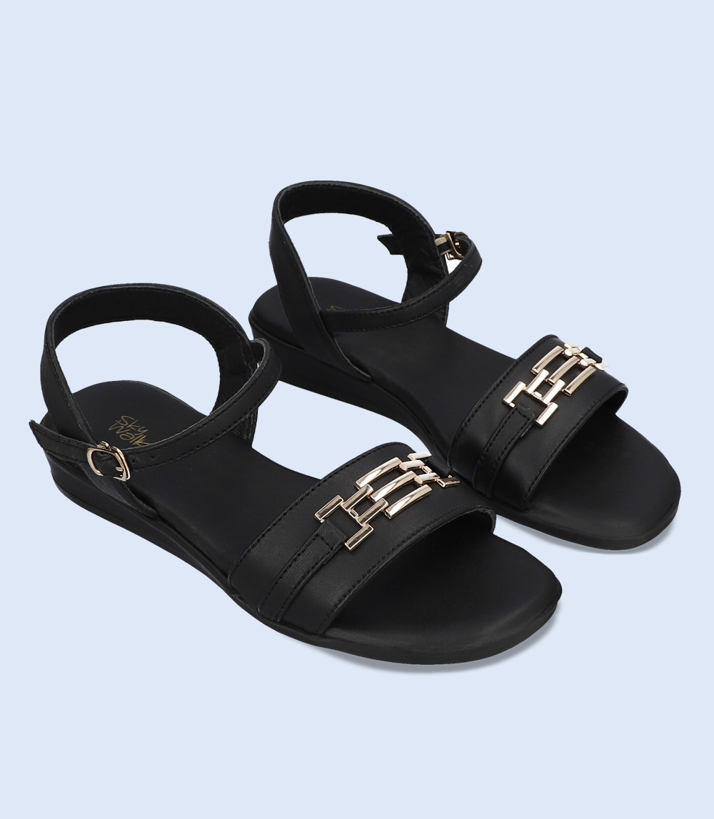 BW7535-BLACK-Women Comfort Sandal