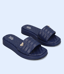 BW8031-NAVY-Women Comfort Slipper