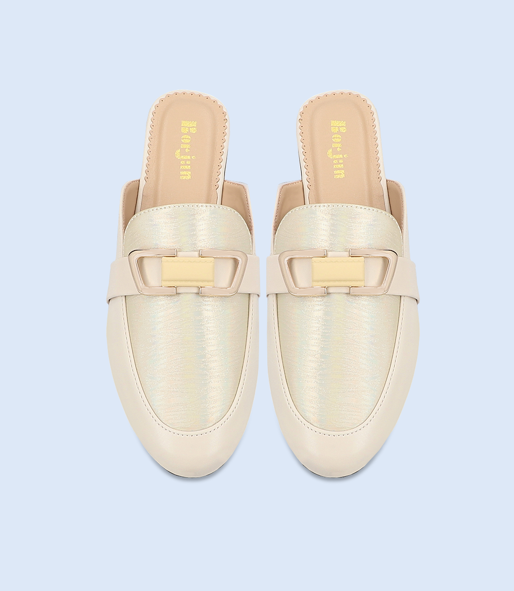 BW8159-OFF WHITE-Women Casual Mules