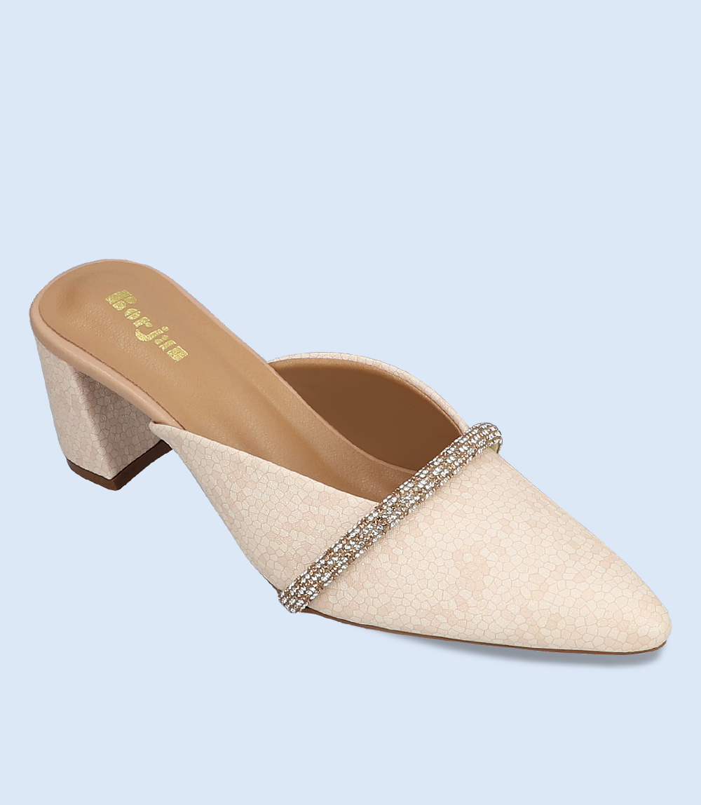 BW8171-BEIGE-Women Casual Mules