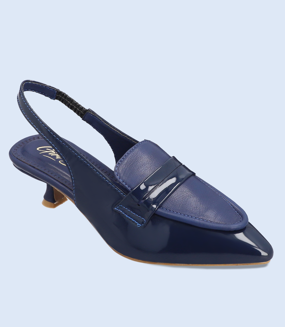 BW8193-NAVY-Women Casual Sling Backs