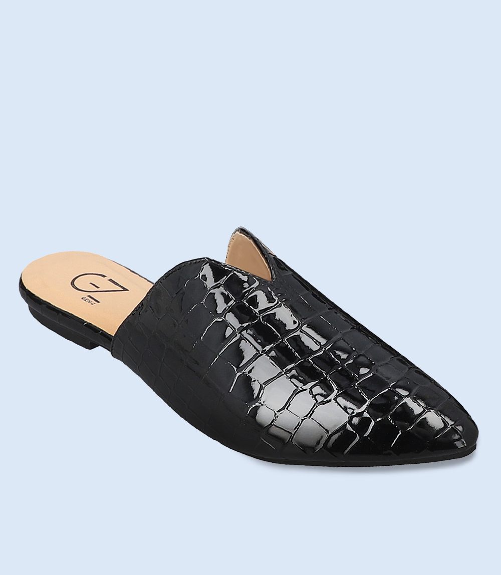 BW8235-BLACK-Women Casual Mules