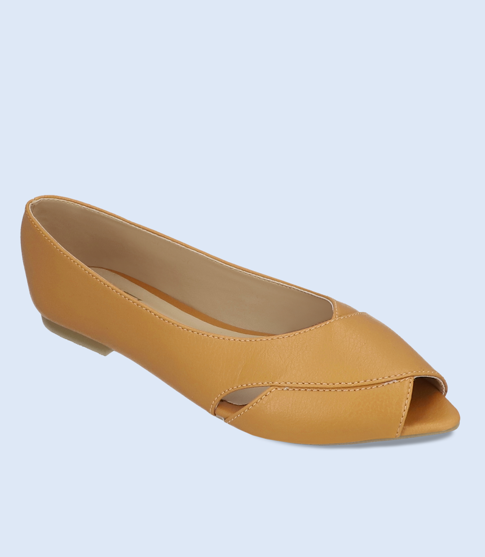 BW8241-MUSTARD-Women Casual Peep Toe's