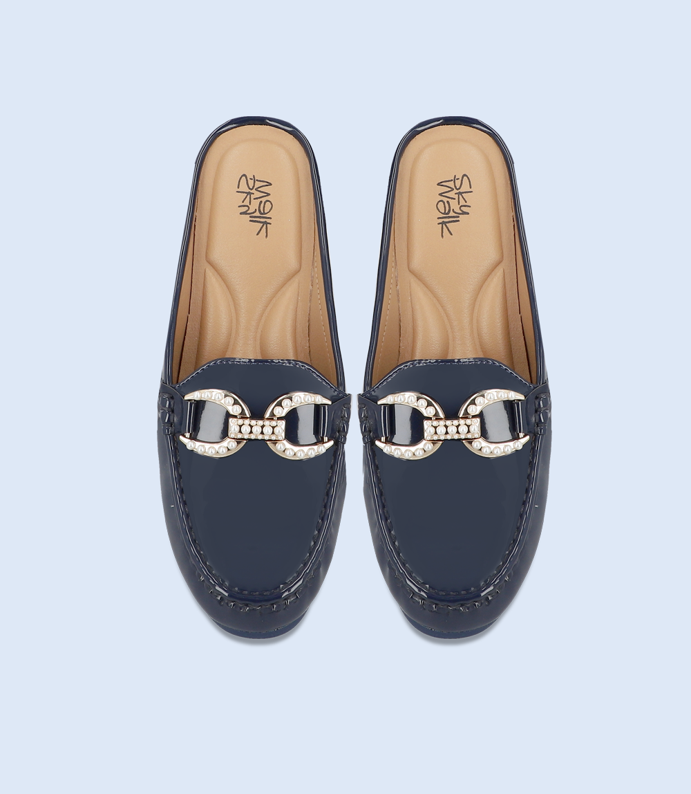 BW8285-NAVY-Women Comfort Mules