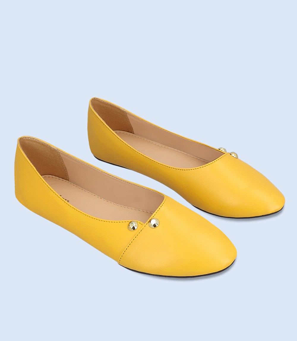 BW8311-MUSTARD-Women Casual Pumps