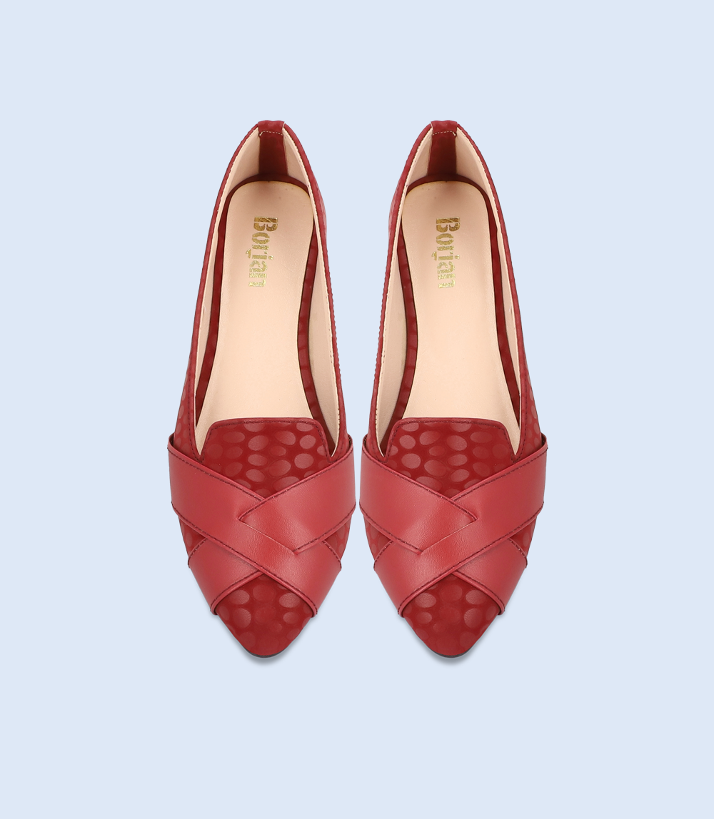 BW8418-MAROON-Women Casual Pumps