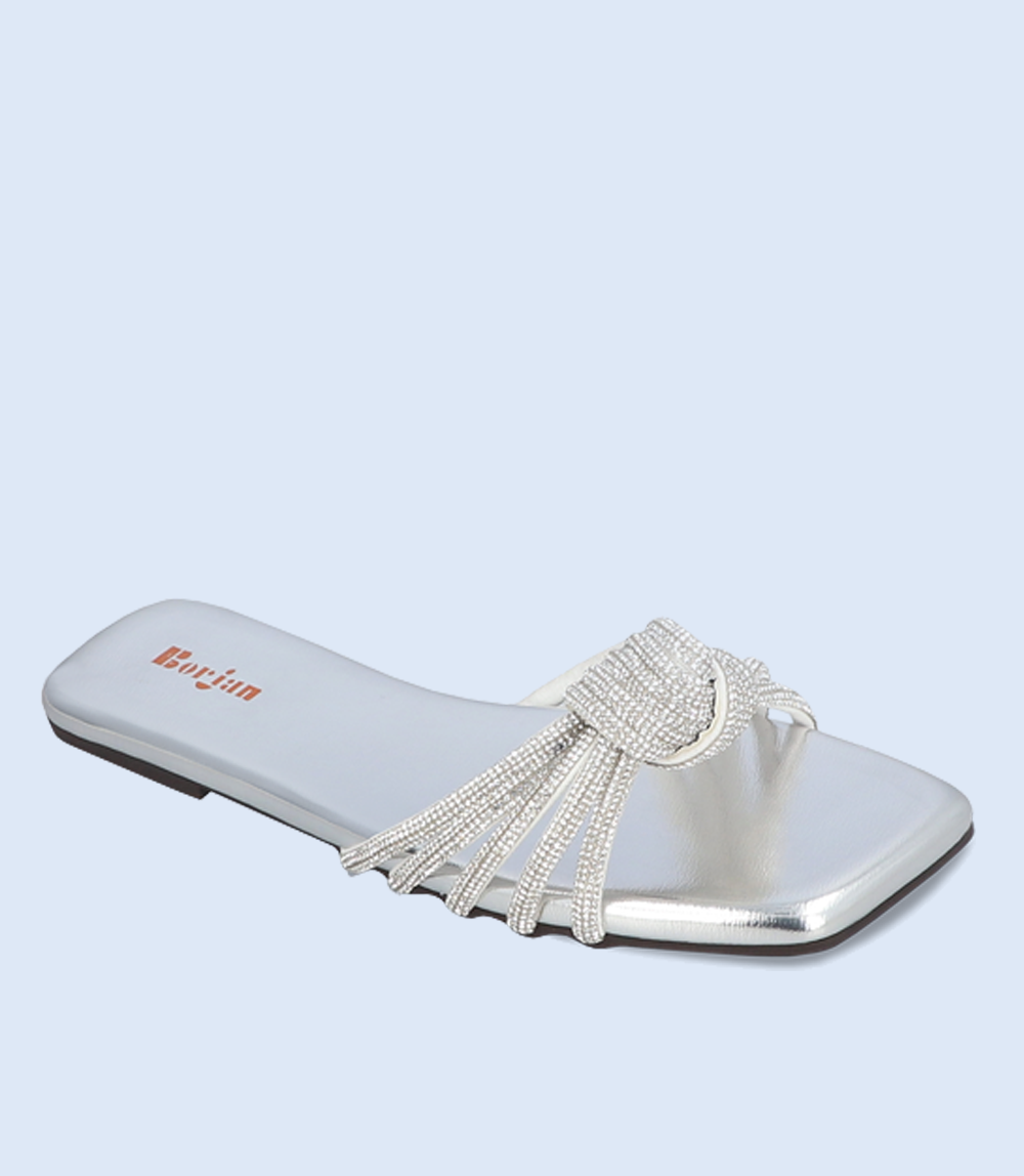 BW8757-SILVER-Women Formal Slipper