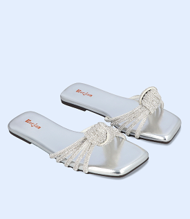 BW8757-SILVER-Women Formal Slipper