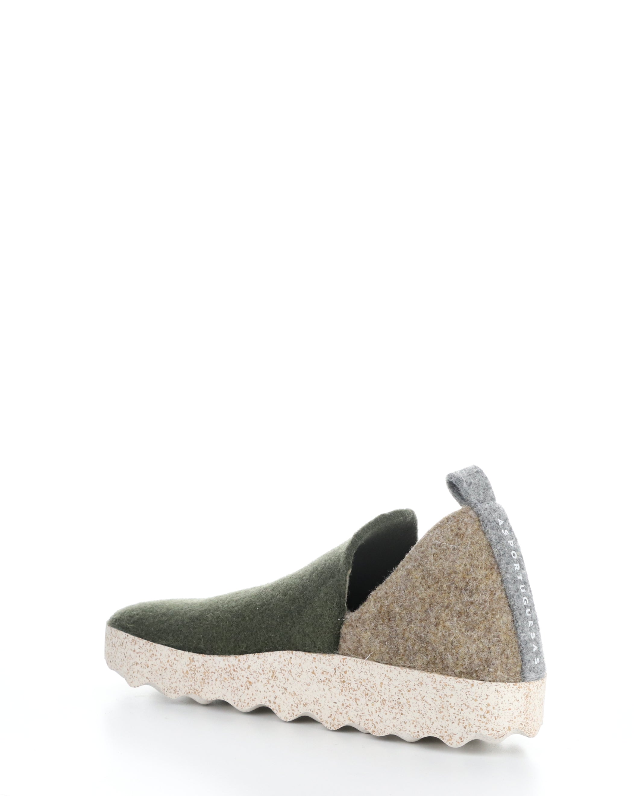 CITY089ASPM 006 MILITARY GREEN/TAUPE Round Toe Shoes