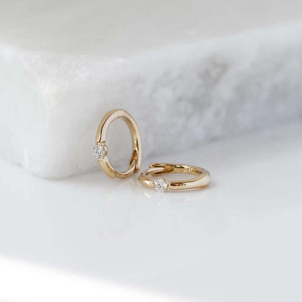 Floating Diamond Hoops