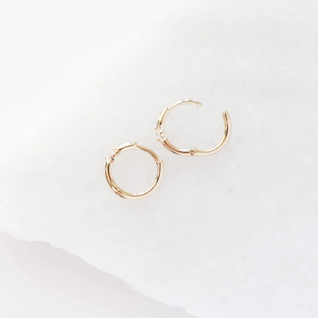 Floating Diamond Hoops