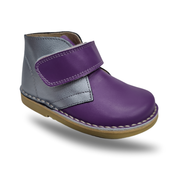 Infant Girls Boots Petasil Purple/Silver Strap Kal II 21715 Sale