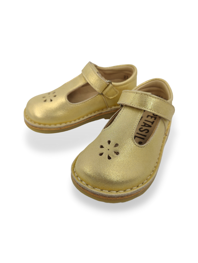 Infant Girls Shoes Petasil Gold T Bar Strap Ciara 2 6113 sale