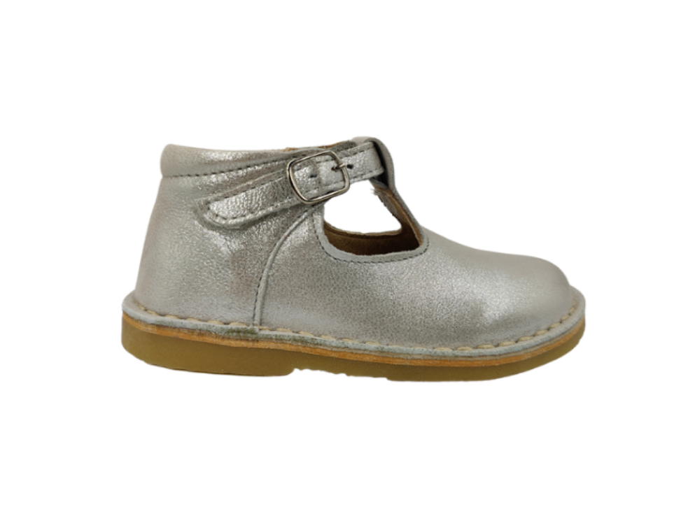 Infant Girls Shoes Petasil Silver Grey Buckle Cooper 20934 sale