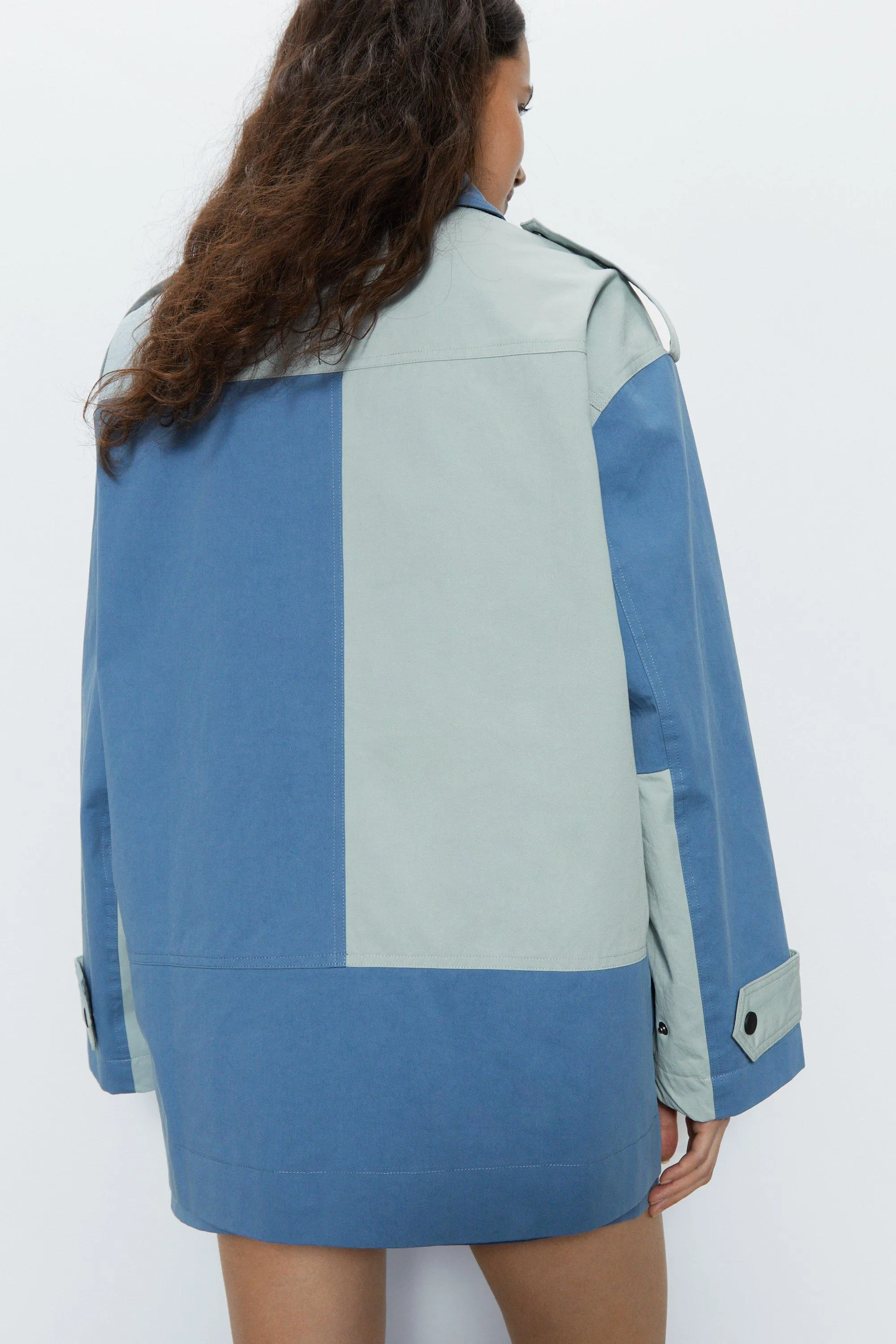 Jackets & Coats | Cotton Colour Block Utility Jacket | Warehouse