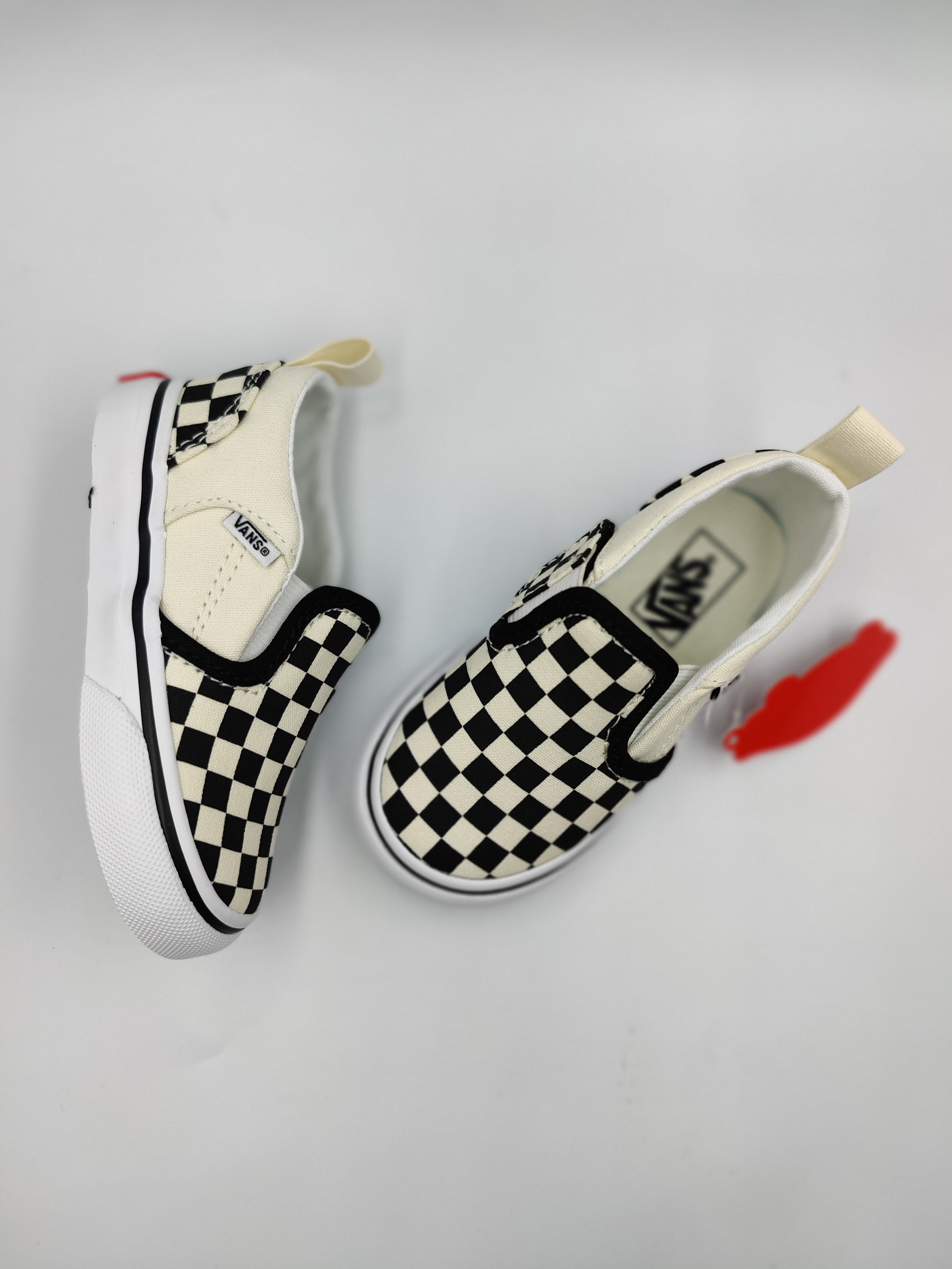 Kids Vans Checker Checkerboard Canvas Baby Trainers Shoes Slip On Strap