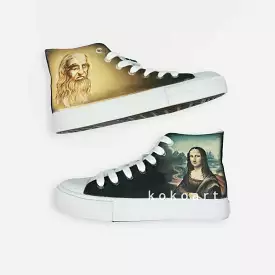 Leonardo da Vinci Hand Painted Shoes