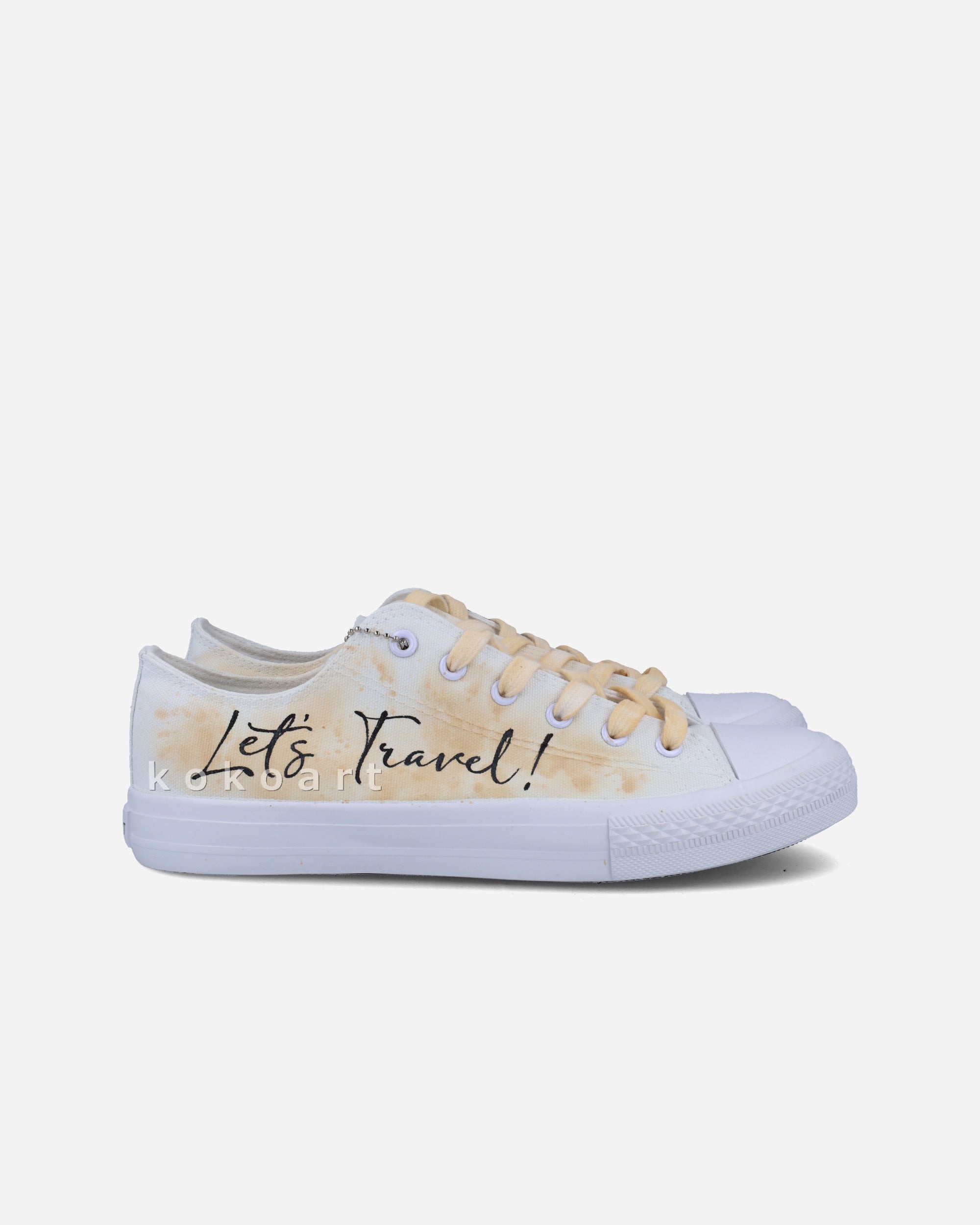 Let's Travel Hand Painted Shoes