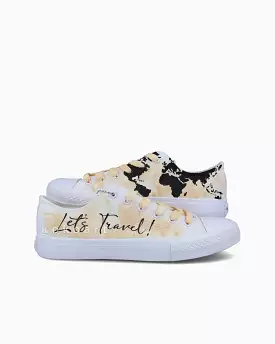 Let's Travel Hand Painted Shoes