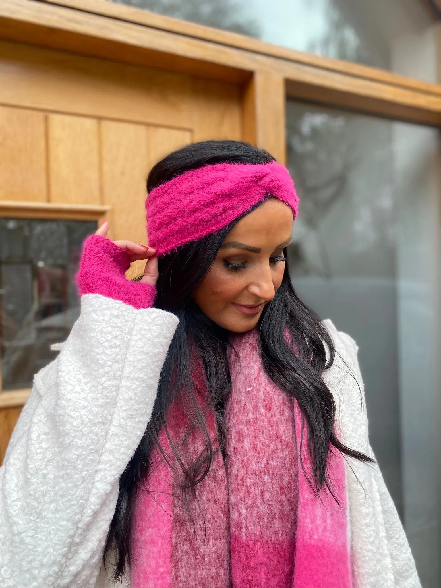 Lipstick Pink Knitted Headwarmer