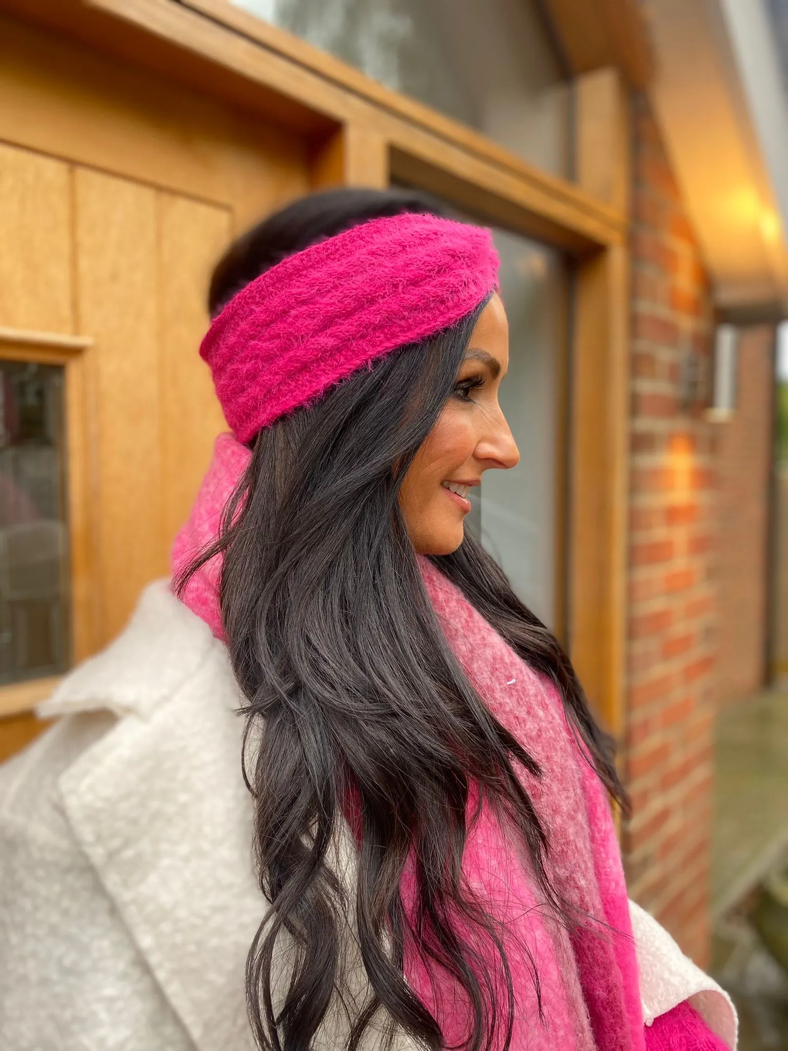 Lipstick Pink Knitted Headwarmer