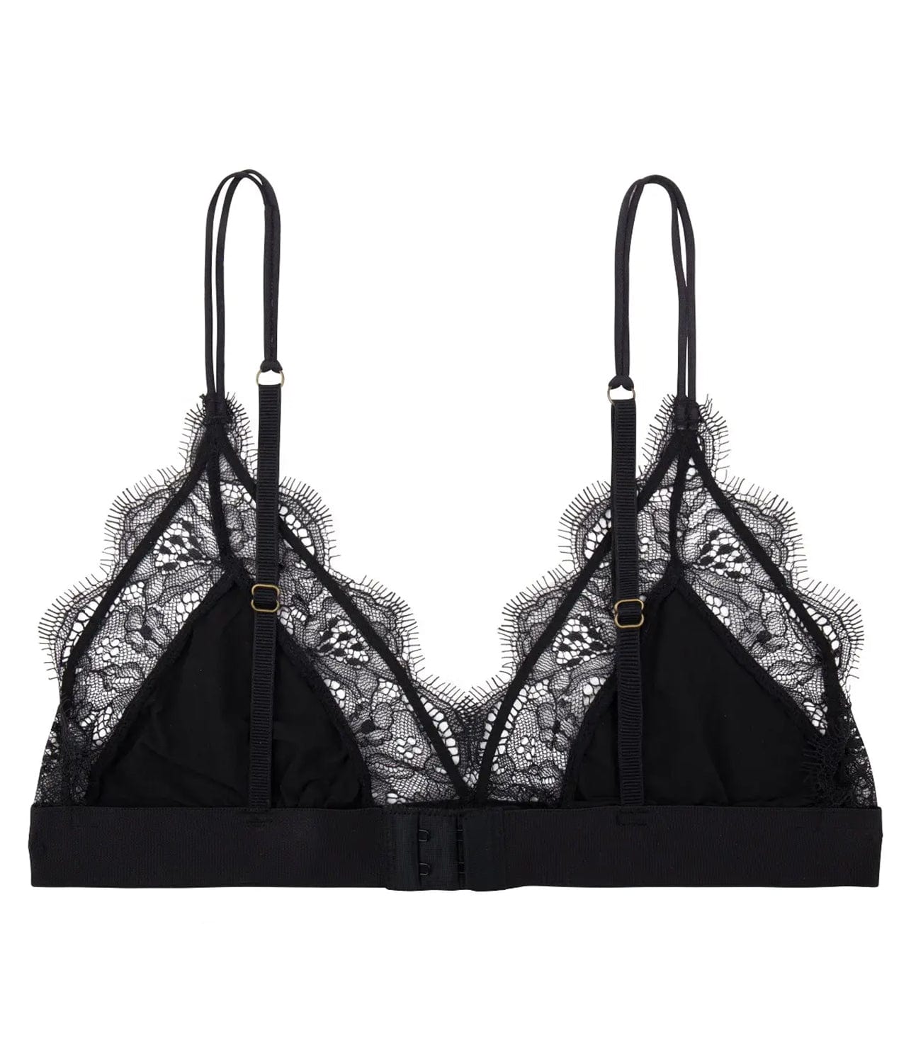 LOVE LACE TRIANGLE BRALETTE- BLACK