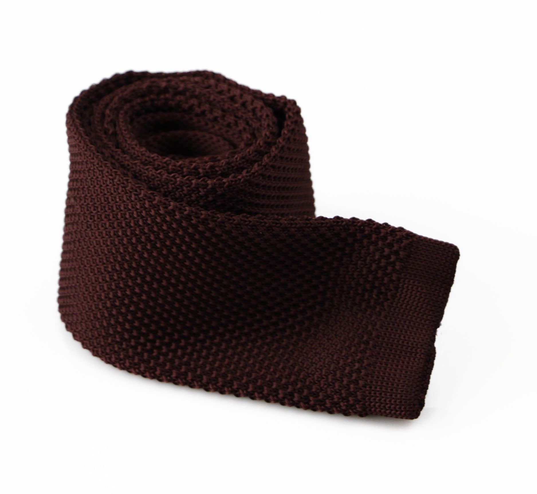 Mens Brown Knitted Neck Tie