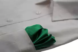 Mens Green Pocket Square