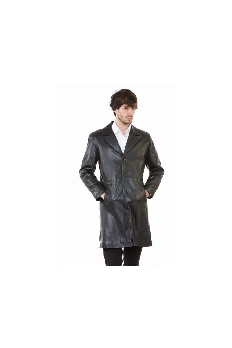 men's Leather coats in black:dylan