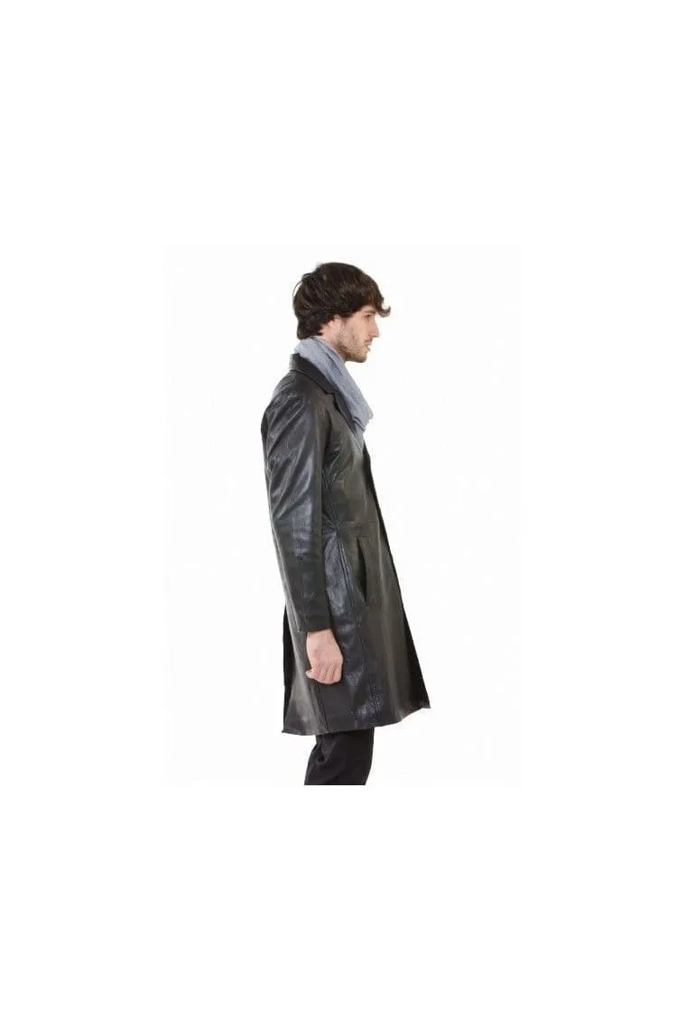 men's Leather coats in black:dylan