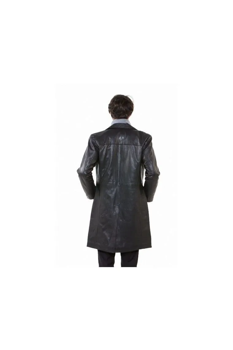 men's Leather coats in black:dylan