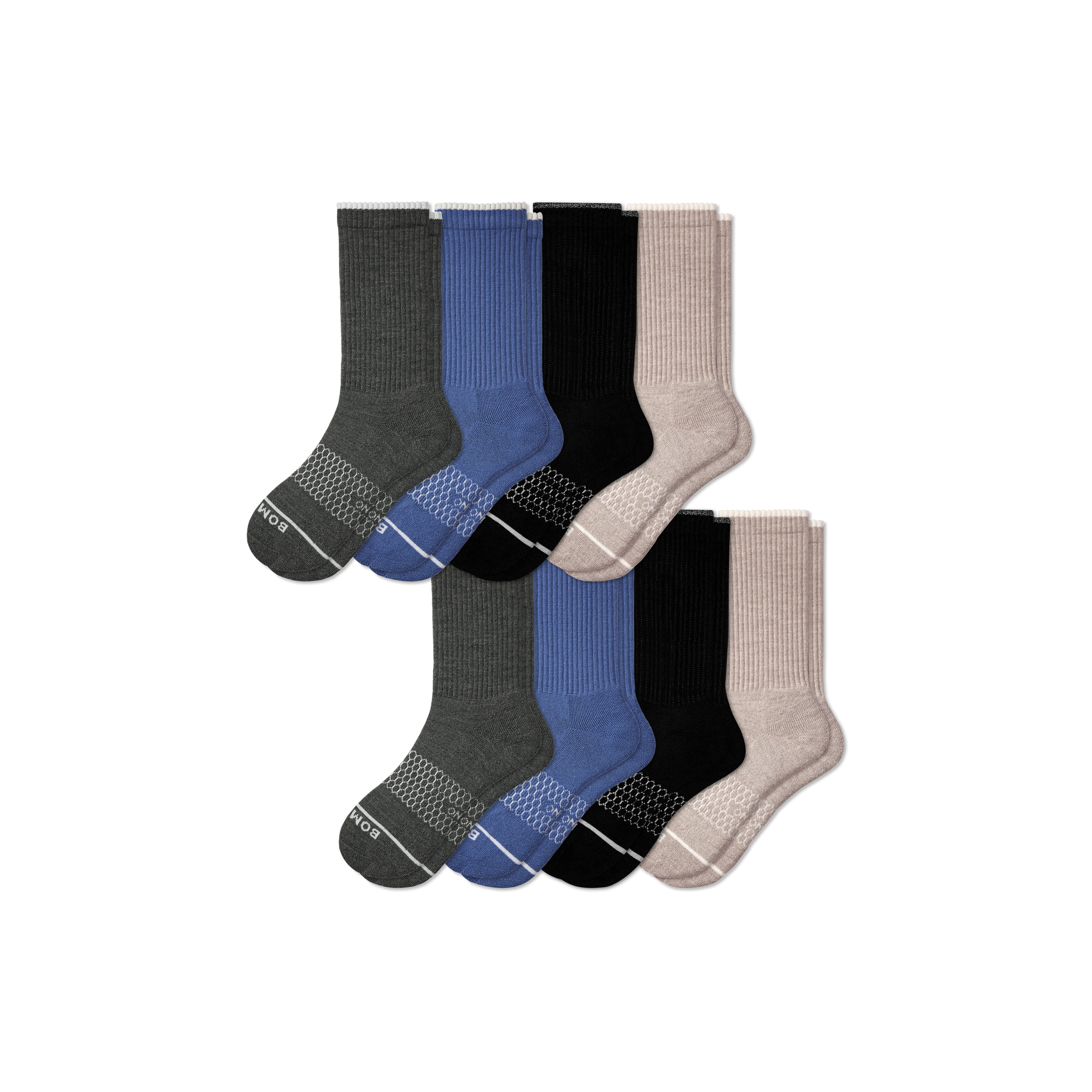 Men's Merino Wool Blend Calf Sock 8-Pack