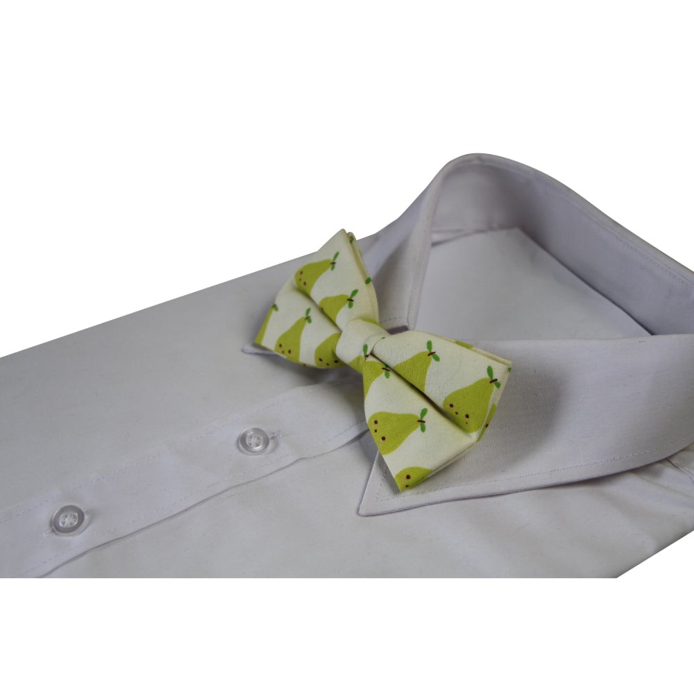 Mens Pear Fruit Patterned Bow Tie