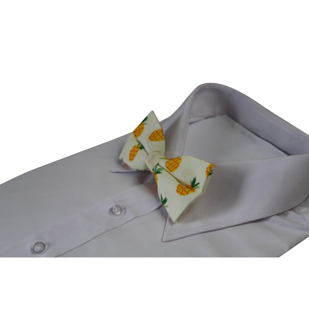 Mens Pineapple Fruit Patterned Bow Tie