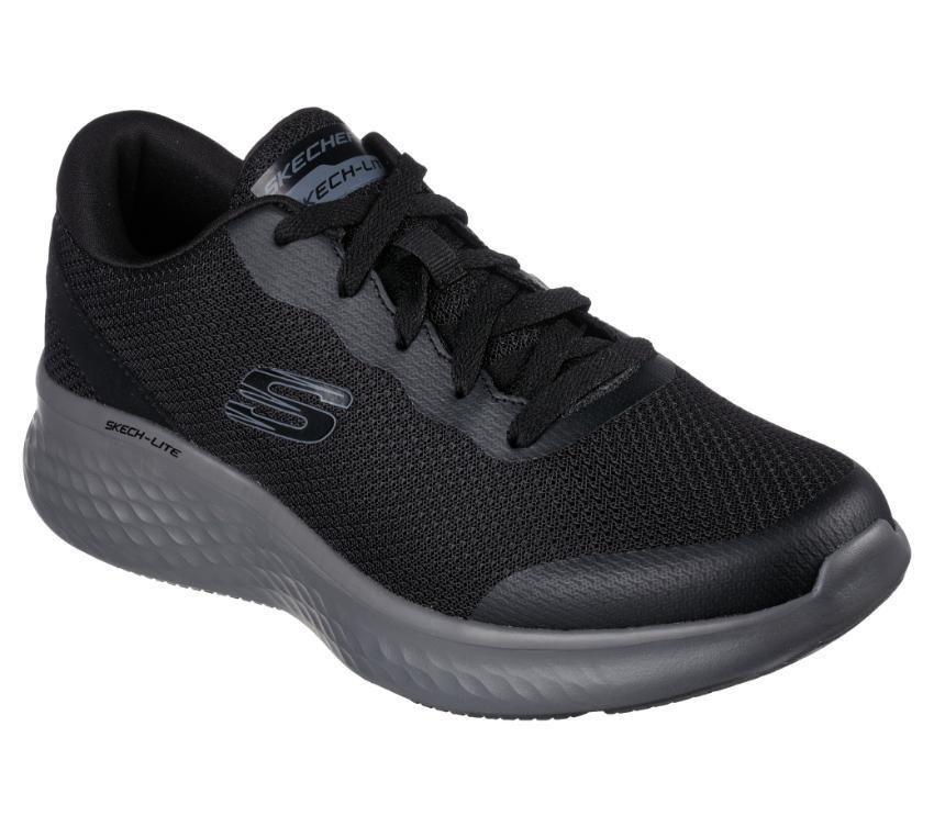 Mens Skechers Skech-Lite Pro - Clear Rush Black/Charcoal Lace Up Comfy Walking Shoe